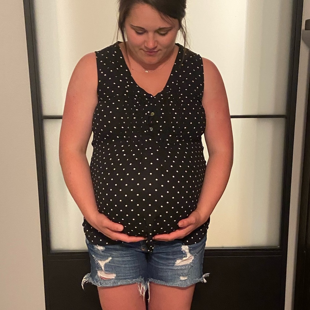 Maternity polka dot tank